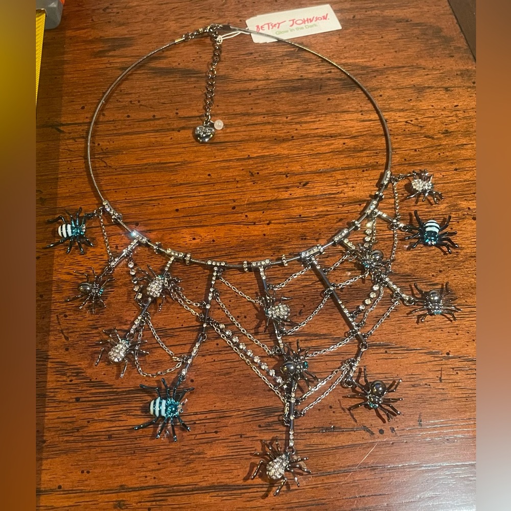 Betsey Johnson Spider Glamour Necklace